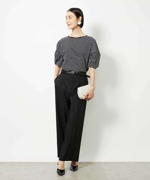 ミッシェルクラン（MICHEL ）/チノワイドパンツ MICHEL KLEIN（ミッシェルクラン） チノパン チノワイドパンツ