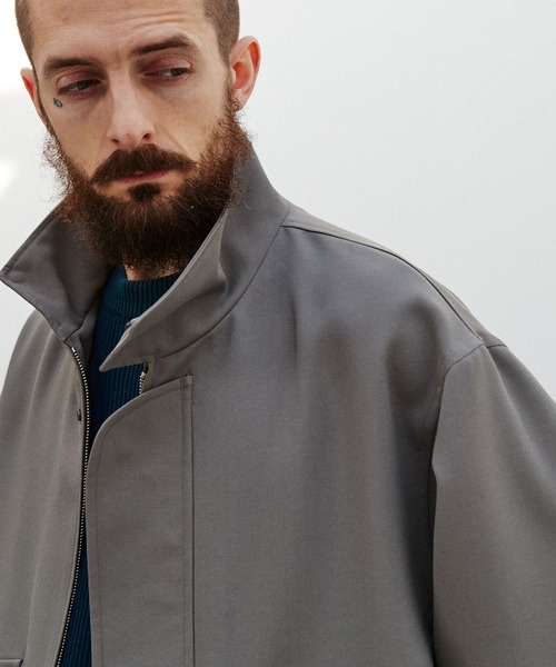 「LIDNM」 ジップアップブルゾン MEDIUM ベージュ メンズ_画像4