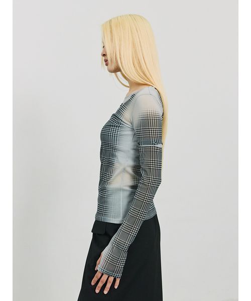 SORIN（ソリン） tシャツ Sheer Check 2Way Top/シアーチェック 2WAY