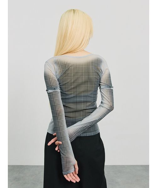SORIN（ソリン） tシャツ Sheer Check 2Way Top/シアーチェック 2WAY