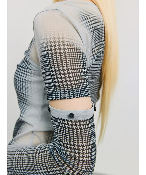 SORIN（ソリン） tシャツ Sheer Check 2Way Top/シアーチェック 2WAY