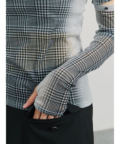 SORIN（ソリン） tシャツ Sheer Check 2Way Top/シアーチェック 2WAY