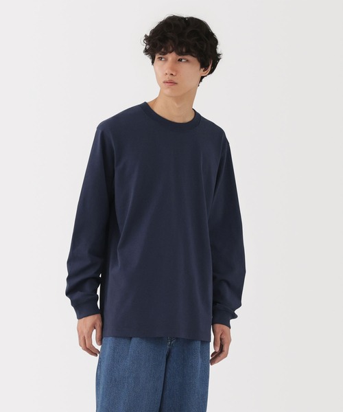 無印良品（MUJI） tシャツ 紳士 洗いざらし太番手クルーネック長袖T