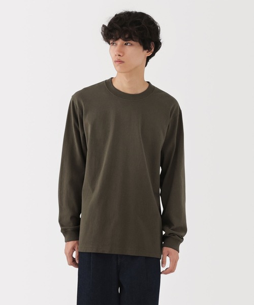 無印良品（MUJI） tシャツ 紳士 洗いざらし太番手クルーネック長袖T