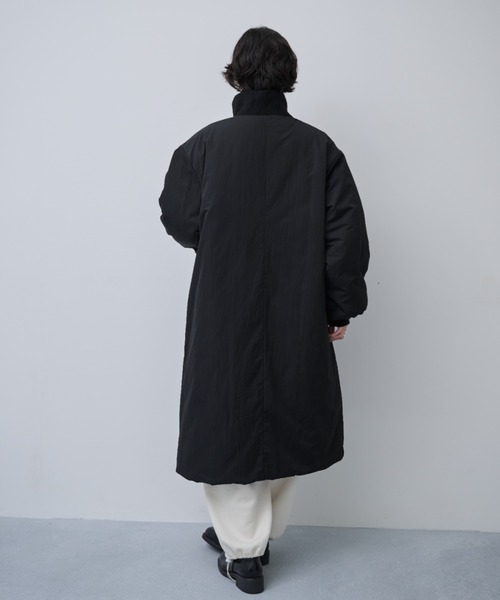 AIC. ダウンコート ダウンジャケット 撥水加工リブカラー中綿ロング