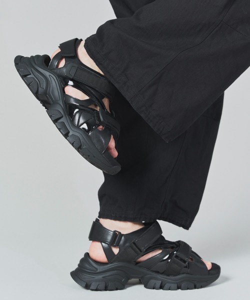 「ADAMASTE」 サンダル LARGE ブラック メンズ_画像3