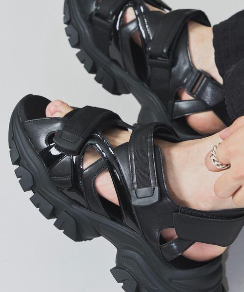 「ADAMASTE」 サンダル LARGE ブラック メンズ_画像5