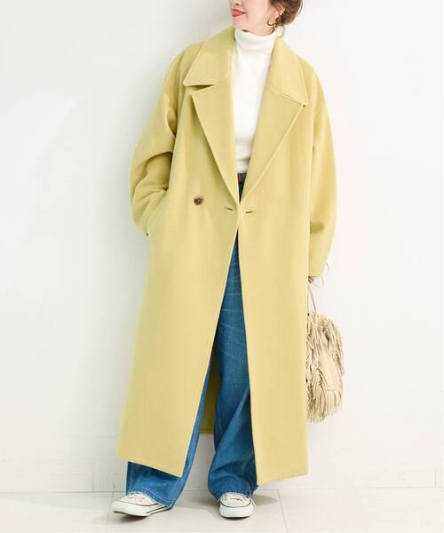 人気完売品✨yori メルトンコート　イエロー　雑誌story掲載 人気完売品✨yori メルトンコート イエロー 雑誌story掲載