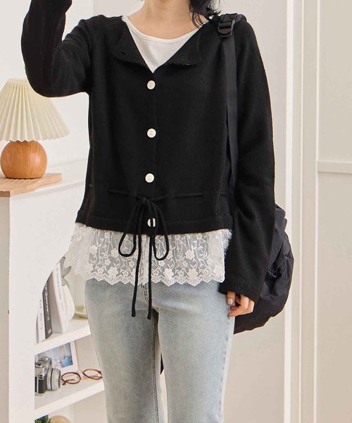 新品 裾レースカーディガン natural couture｜裾レースカーディガン | Rakuten Fashion(楽天