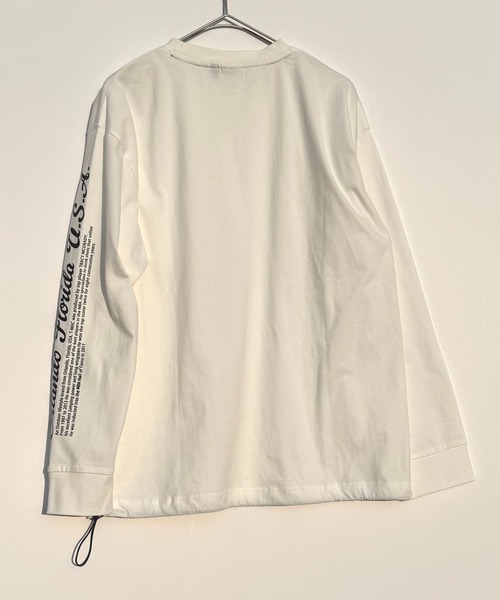 T-MAC OUTING tシャツ T-MAC 袖プリント オーバーサイズ長袖Tシャツ