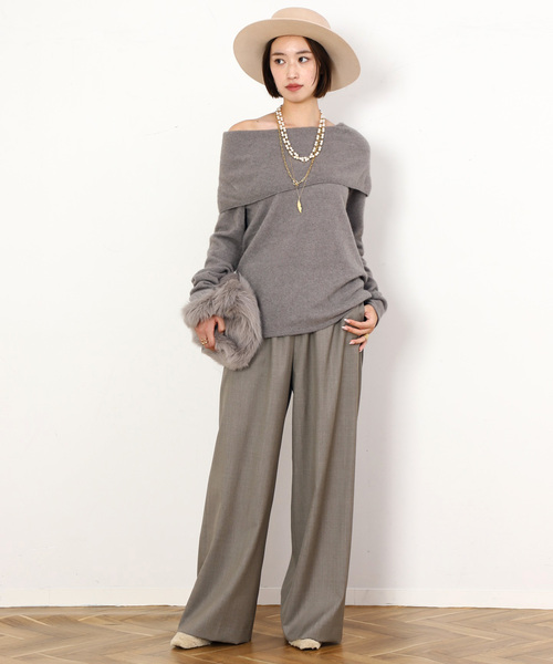 AP STUDIO スラックス パンツ *Effortless Wool Pants レディース