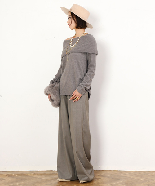 AP STUDIO スラックス パンツ *Effortless Wool Pants レディース