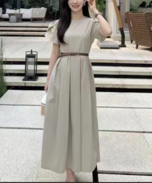 「a lot of love」 半袖ワンピース FREE ネイビー レディース_画像5