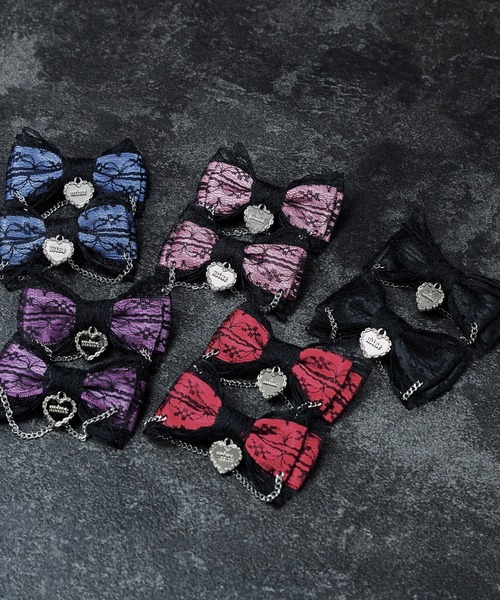 mine by LAFARY ヘアクリップ レースゴシックリボン : ZOZOTOWN Yahoo