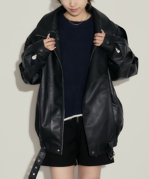 H.TOKYO ブルゾン アウター ダブルライダースジャケット レディース