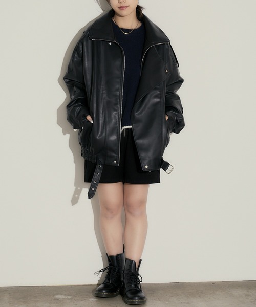 H.TOKYO ブルゾン アウター ダブルライダースジャケット レディース