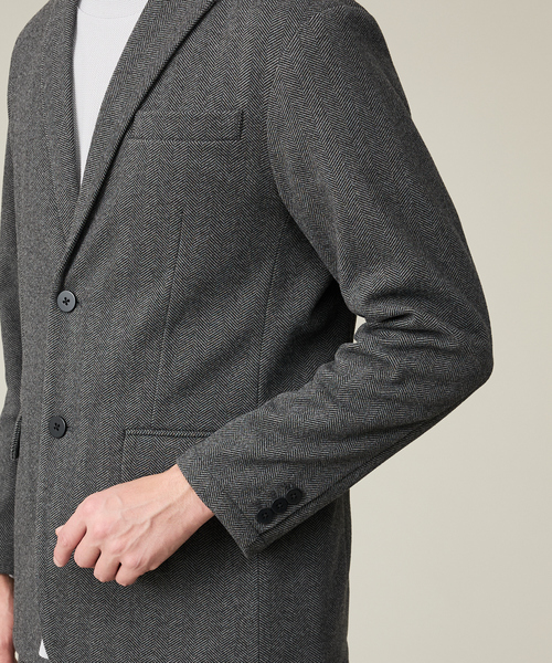 ato　アトウ　ヘリンボーン　セットアップ　総裏　ウール　グレー　46 48 ABAHOUSE GRAY セットアップ 「上下2点SET/WEB限定」ヘリンボーン