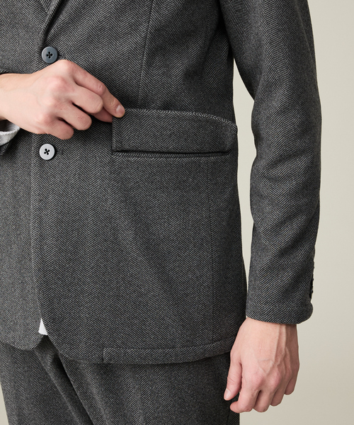 ABAHOUSE GRAY セットアップ 「上下2点SET/WEB限定」ヘリンボーン
