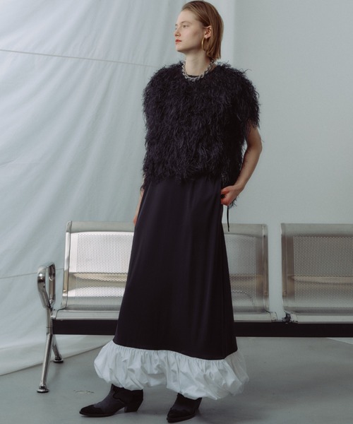 ブラウス シャツ 半袖 Fluffy T-shirt blouse／フラッフィーTシャツ