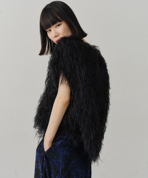 ブラウス シャツ 半袖 Fluffy T-shirt blouse／フラッフィーTシャツ