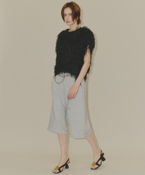ブラウス シャツ 半袖 Fluffy T-shirt blouse／フラッフィーTシャツ