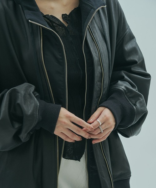 sisii（シシ） ma1 ma-1 (SISII x GENE HEAVENS)LEATHER BIG MA1