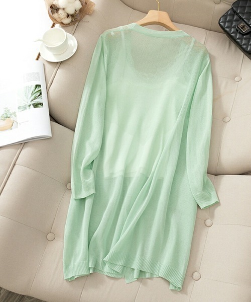 「COCOMOMO」 ニットカーディガン FREE ブラウン レディース_画像2