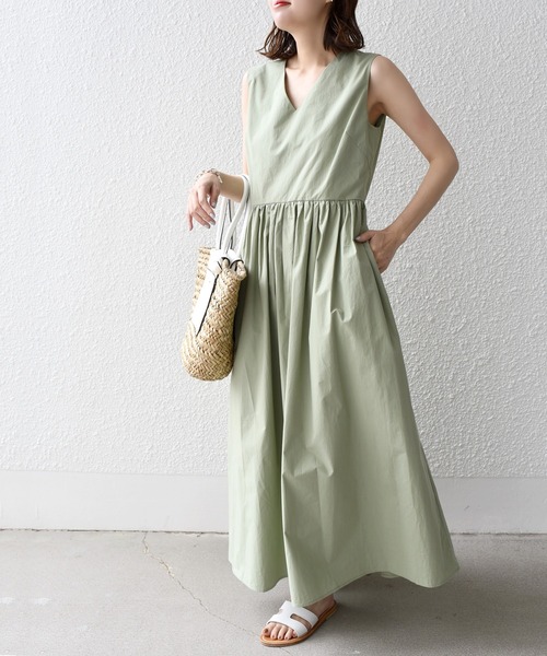 「SHIPS.me」 ノースリーブワンピース - ミント レディース_画像7