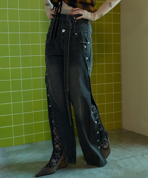 MAISON SPECIAL（メゾンスペシャル） デニムパンツ 36 ブラック