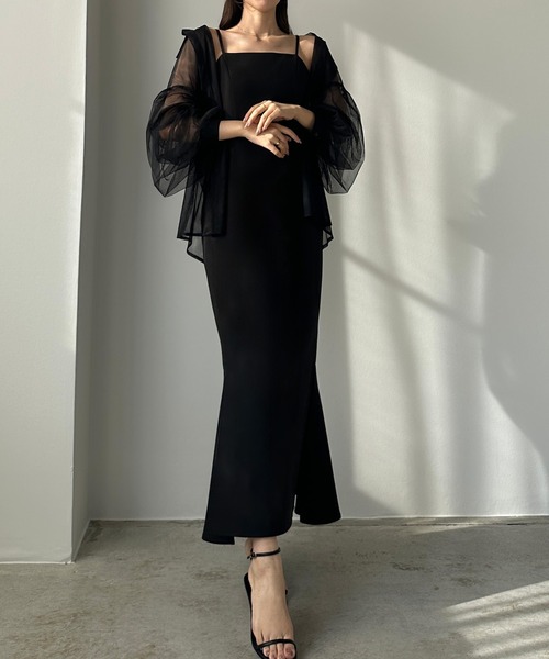 「Louere」 キャミソールワンピース X-LARGE ブルーグレー レディース_画像2