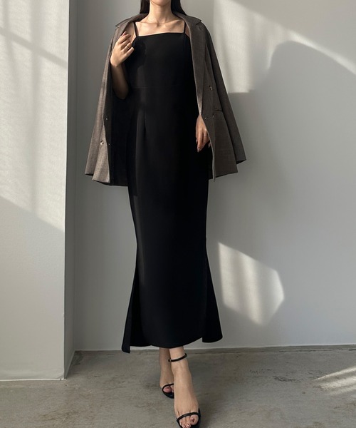 「Louere」 キャミソールワンピース X-LARGE ブルーグレー レディース_画像6