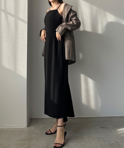 「Louere」 キャミソールワンピース X-LARGE ブルーグレー レディース_画像7