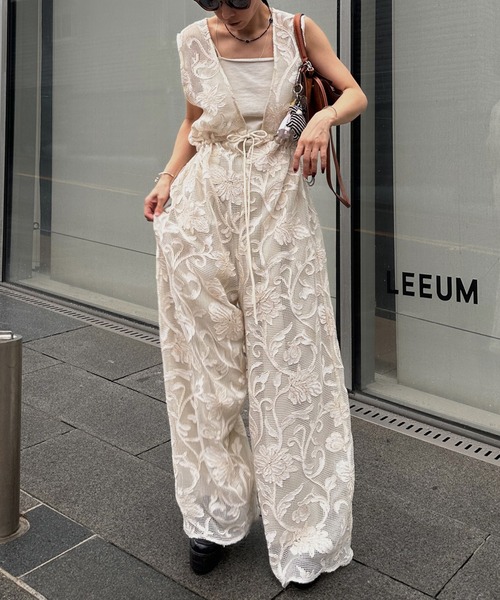 Ameri（アメリ） オールインワン 2WAY SILHOUETTE V NECK ROMPERS