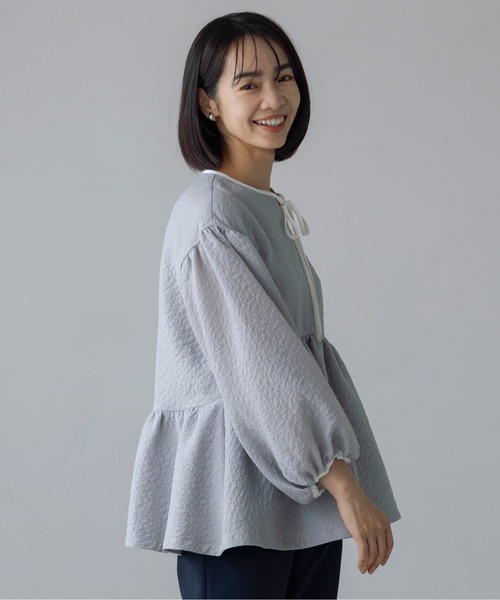 「Sono」 7分袖ブラウス F グレー レディース_画像2