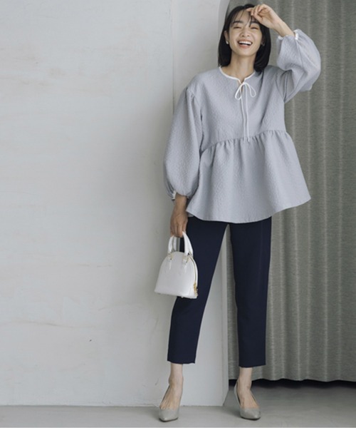 「Sono」 7分袖ブラウス F グレー レディース_画像4
