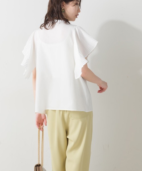 「terrace」 半袖ブラウス MEDIUM カーキ レディース_画像5