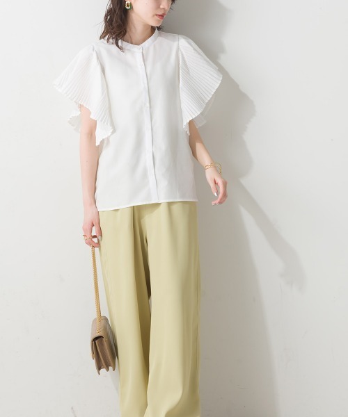 「terrace」 半袖ブラウス MEDIUM カーキ レディース_画像7