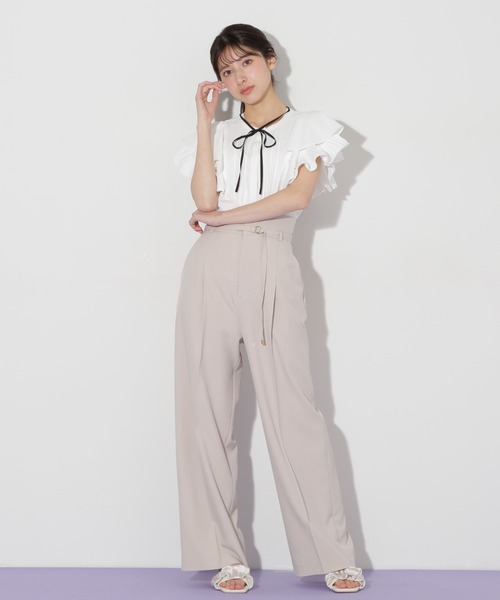 「JILL by JILL STUART」 半袖ブラウス FREE ホワイト レディース_画像2