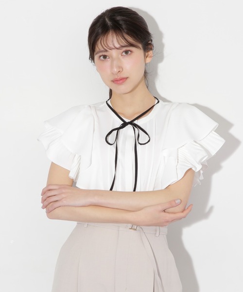 「JILL by JILL STUART」 半袖ブラウス FREE ホワイト レディース_画像3