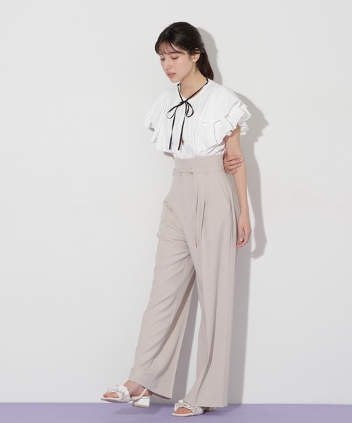 「JILL by JILL STUART」 半袖ブラウス FREE ホワイト レディース_画像8