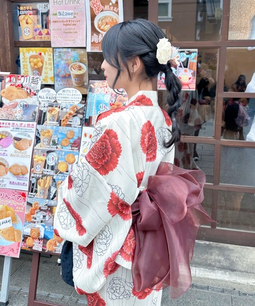 Ada. セパレート浴衣 浴衣 着付けのいらない 浴衣 3点セット 華やか甘
