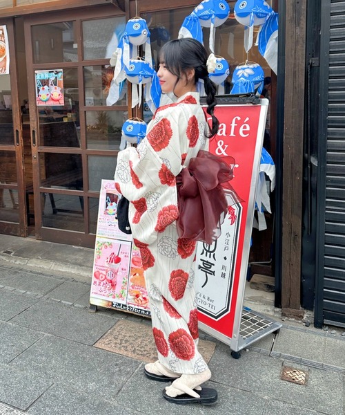 Ada. セパレート浴衣 浴衣 着付けのいらない 浴衣 3点セット 華やか甘