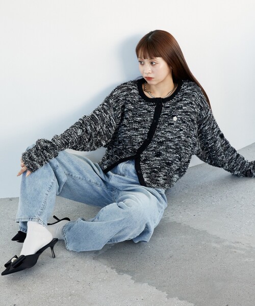 「PUBLUX」 ニットカーディガン「MARY QUANTコラボ」 フリ- ナチュラル レディース_画像9