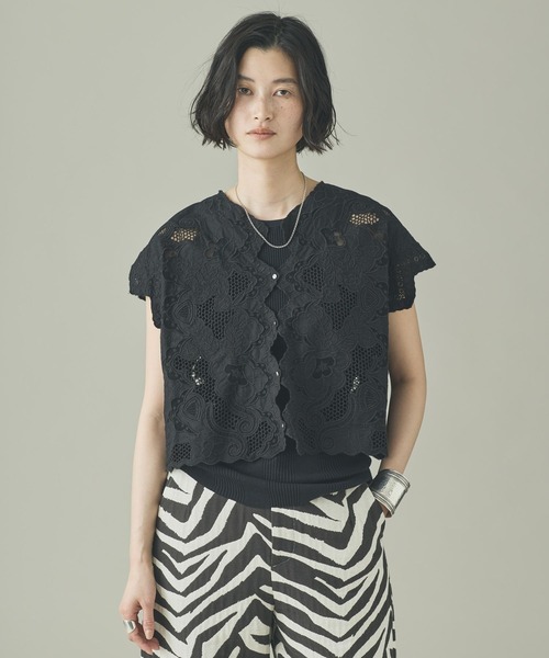 【美品】  Curensology / カレンソロジー | 2025SS | エンブロイダリーブラウスベストブラウス | F | ブラック | レディース Curensology(カレンソロジー)｜【予約販売】Nエンブロイダリーブラウス