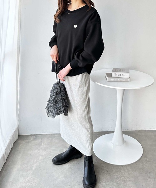 「GeeRA」 スウェットカットソー LARGE 杢グレー レディース_画像5