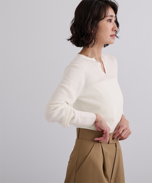 「ur's」 長袖ニット M チャコール レディース_画像7