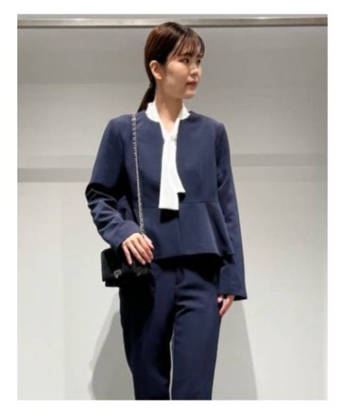 セルフォード　ノーカラージャケット　ネイビー　　　36 美品 CELFORD（セルフォード） ノーカラージャケット 36 ネイビー