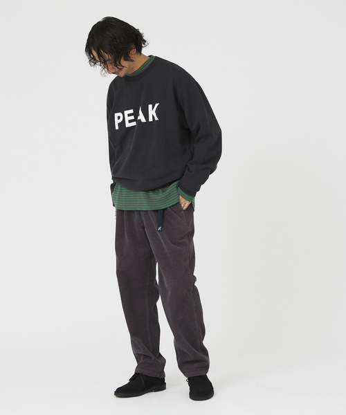 「Snow Peak」 スウェットカットソー MEDIUM ブラック メンズの画像