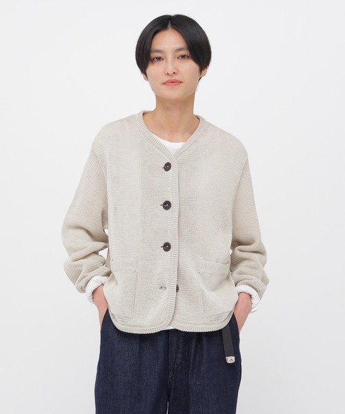 MHL.（エムエイチエル） カーディガン COATED COTTON レディース
