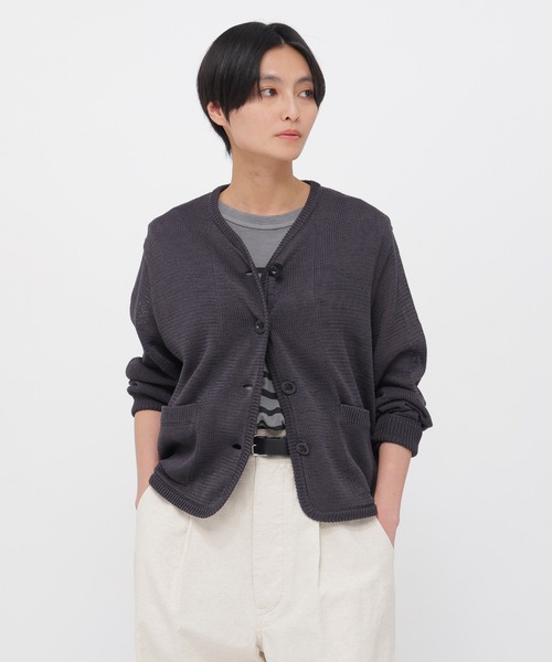 MHL.（エムエイチエル） カーディガン COATED COTTON レディース